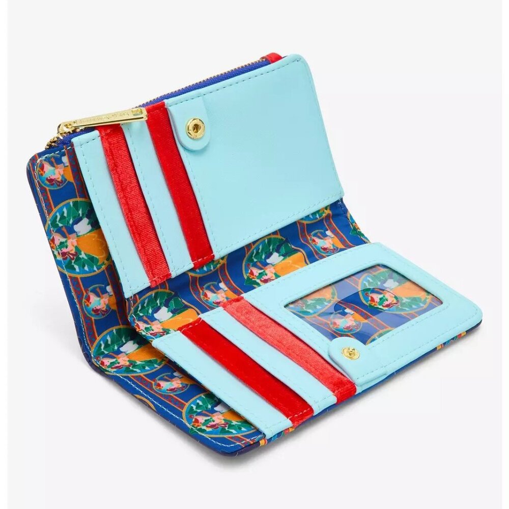 Loungefly Disney Beauty And The Beast Stained Glass Wallet Belle Prince New - Picture 3 of 4